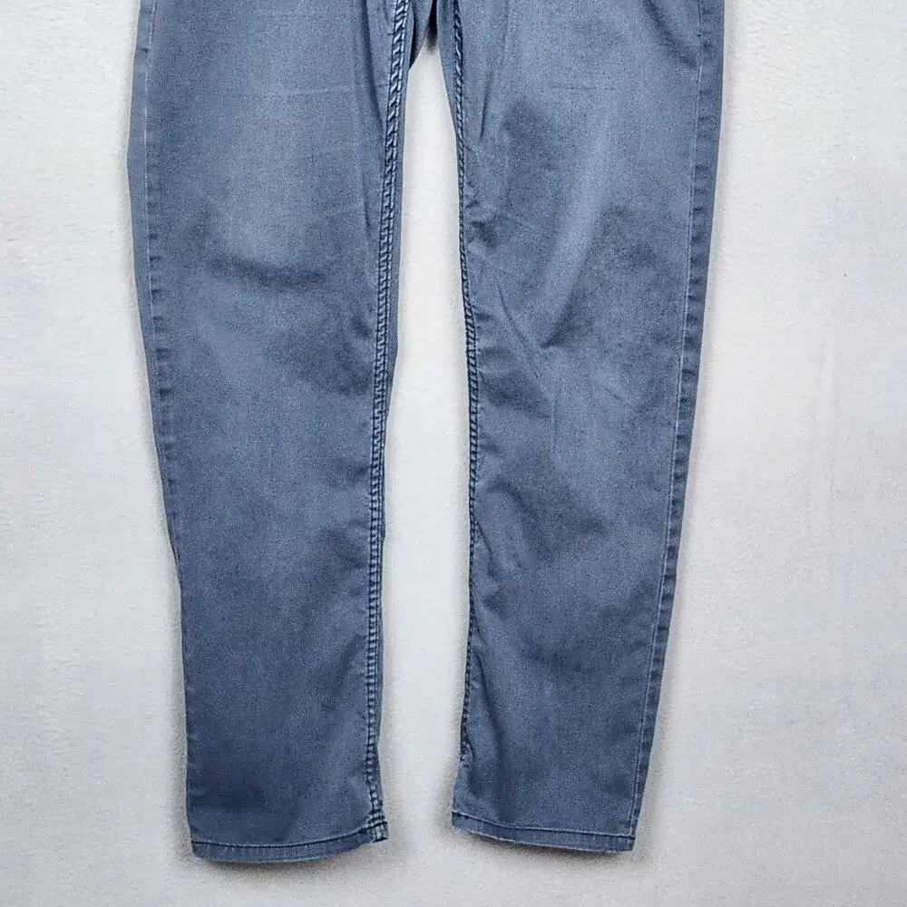 BANANA REPUBLIC Pants Mens 30x32 Blue Berry Sueded Straight 5 Pocket Twill Chino